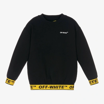 Shop Off-white Black & Yellow Industrial Logo Sweatshirt