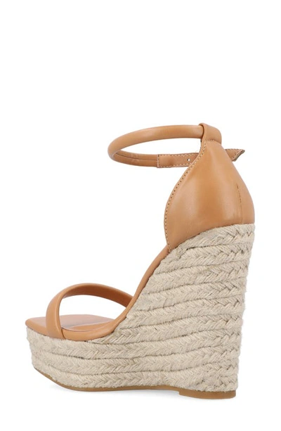 Journee Collection Olesia Tru Comfort Espadrille Wedge Platform Sandal In Tan