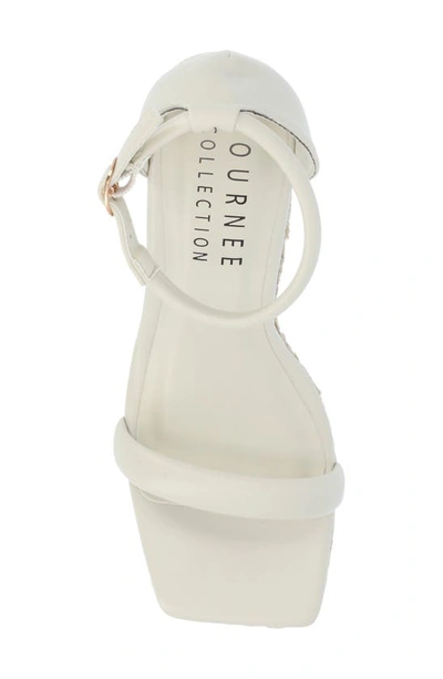 Journee Collection Olesia Tru Comfort Espadrille Wedge Platform Sandal In Bone