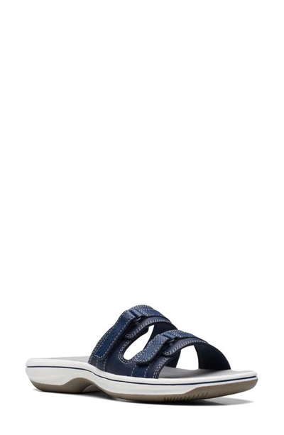 Shop Clarks ® Breeze Piper Slide Sandal In Navy