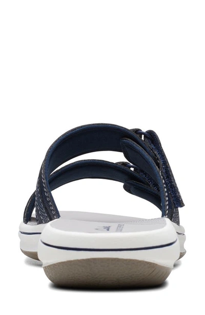 Clarks Women's Cloudsteppers Breeze Piper Comfort Slide Sandals In Navy