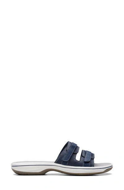 Clarks Women's Cloudsteppers Breeze Piper Comfort Slide Sandals In Navy