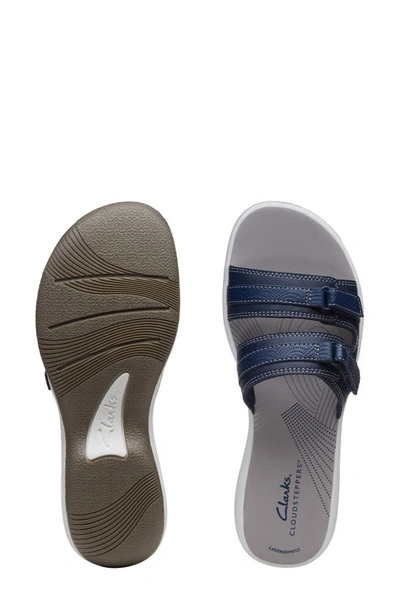 Clarks Women's Cloudsteppers Breeze Piper Comfort Slide Sandals In Navy