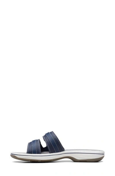 Clarks Women's Cloudsteppers Breeze Piper Comfort Slide Sandals In Navy