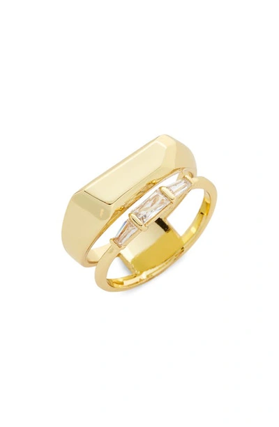 Shop Covet Faux Stack Ring In Gold