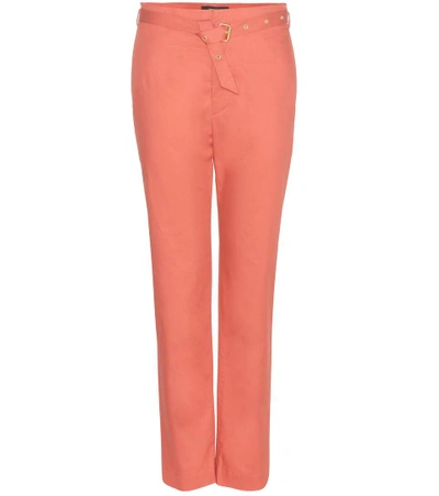 Isabel Marant Nanon Cotton Trousers In Red