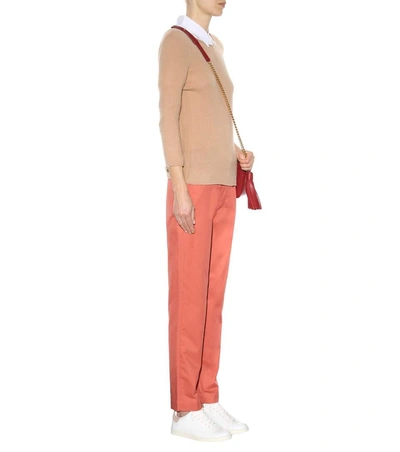 Shop Isabel Marant Nanon Cotton Trousers In Red