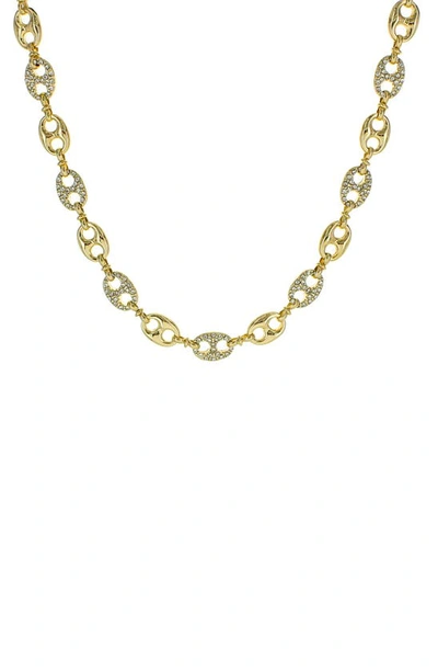 Shop Panacea Pavé Mariner Link Necklace In Gold