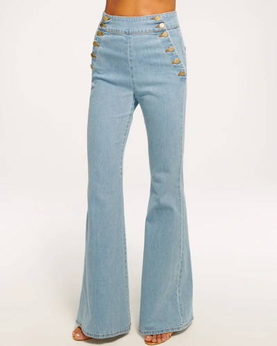 Shop Ramy Brook Romee High Waisted Flare Jean In Light Bleach