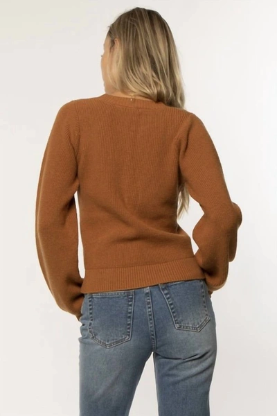 Shop Amuse Society Lulu Long Sleeve Sweater In Tawny In Multi