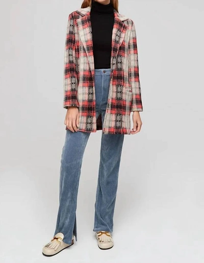 Shop Aldo Martins Draco Coat In Red Plaid In Multi