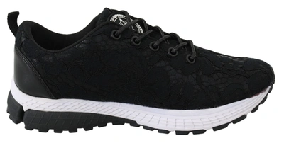 Shop Plein Sport Black Polyester Runner Umi Sneakers Women's Shoes