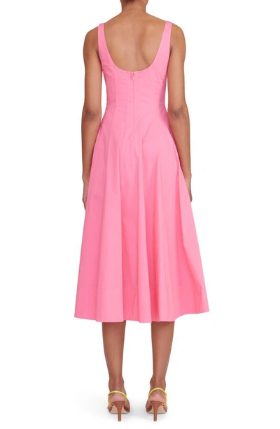 Staud Wells Stretch Cotton Dress In Plumeria