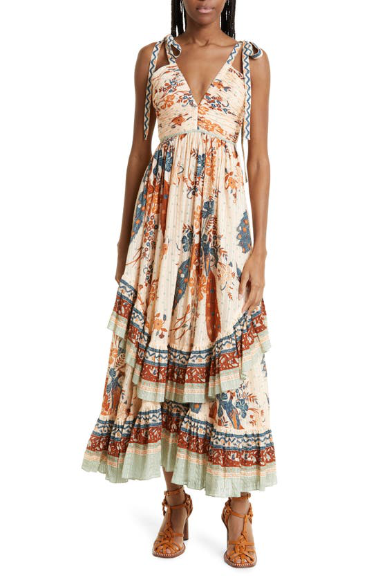 Ulla Johnson Meera floral-print maxi dress - Orange