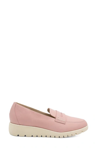 Amalfi By Rangoni Embrezza Wedge Loafer In Pink Piuma