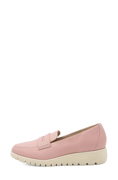 Amalfi By Rangoni Embrezza Wedge Loafer In Pink Piuma