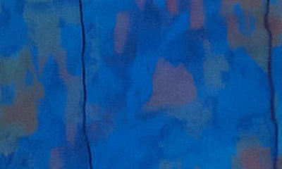 Topshop Abstract Print Mesh Midi Skirt In Medium Blue