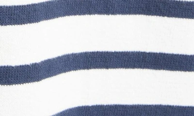 Shop Kenzo Oversize Nautical Stripe Logo Graphic Tee In 77 - Midnight Blue
