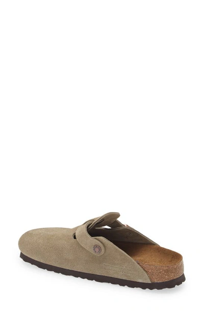 Shop Birkenstock Boston Soft Footbed Clog In Taupe