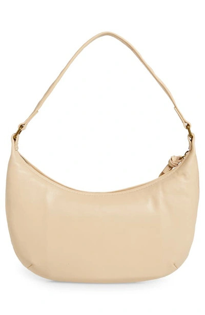 Shop Madewell The Piazza Small Slouch Shoulder Bag In Buttered Scone
