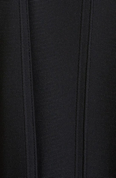Shop Alexander Mcqueen Embroidered Corset Fit & Flare Midi Dress In Black/ White