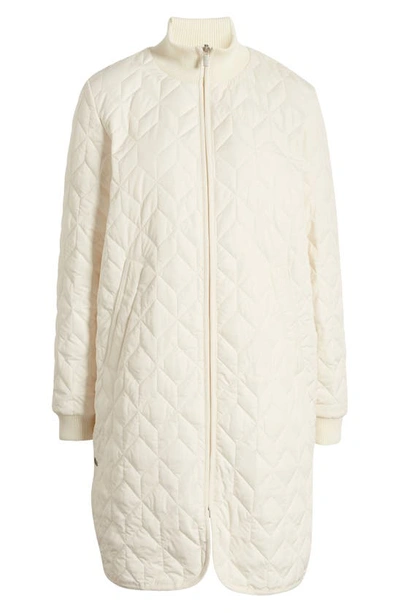 Ilse Jacobsen Isle Jacobsen Long Quilted Jacket In Milk Creme