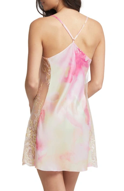 Shop Rya Collection Darling Lace Trim Chemise In Jackie Print/ Blush