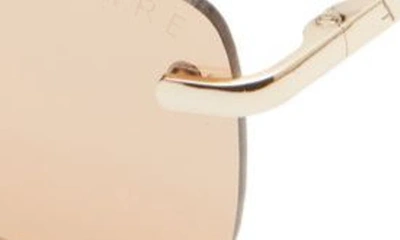 Shop Aire Ursa 55mm Rectangular Sunglasses In Gold / Tan Tint