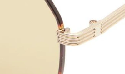 Shop Aire Cosmos 58mm Aviator Sunglasses In Gold / Khaki Tint