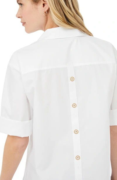 Shop Foxcroft Percy Cotton Shirt In White