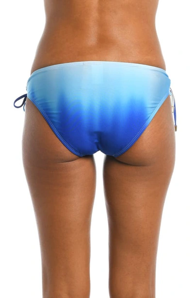 Shop La Blanca Ocean Adjustable Loop Hipster Bikini Bottoms In Sapphire