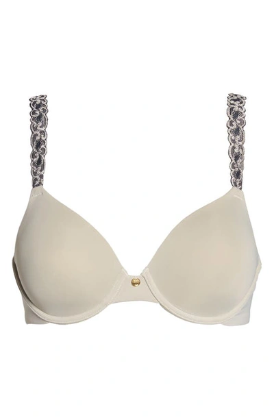 Natori Pure Luxe Custom Coverage Contour Underwire Bra In Black