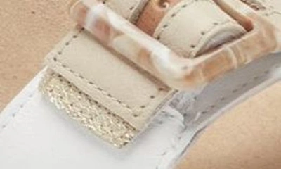 Shop Naot Mode Sandal In White/ Soft Ivory/ Latte/ Gold