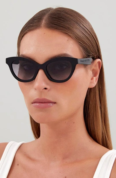 Shop Alexander Mcqueen 51mm Cat Eye Sunglasses In Black