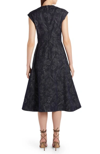 Shop Etro Paisley Fit & Flare Dress In Navy