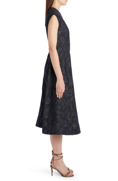 Shop Etro Paisley Fit & Flare Dress In Navy