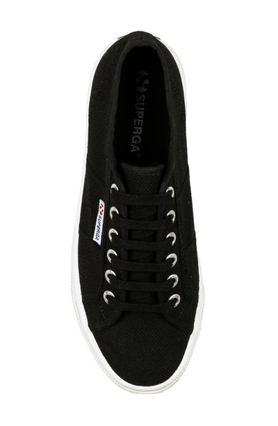 Shop Superga 2790 Platform Sneaker In Black-fwhite