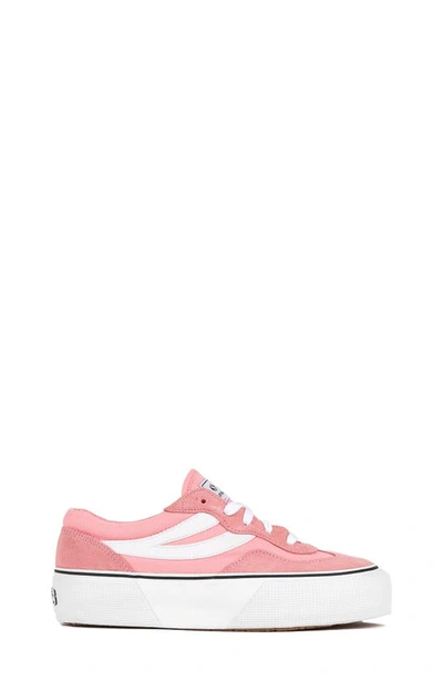 Shop Superga 3041 Revolley Colorblock Platform Sneaker In Pink-white