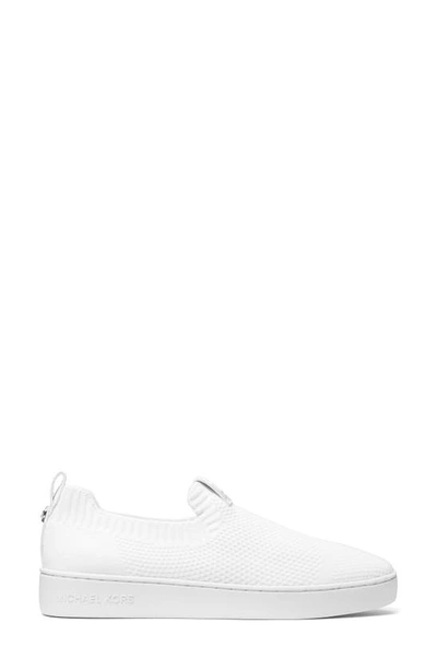 Shop Michael Michael Kors Juno Knit Sneaker In Optic White