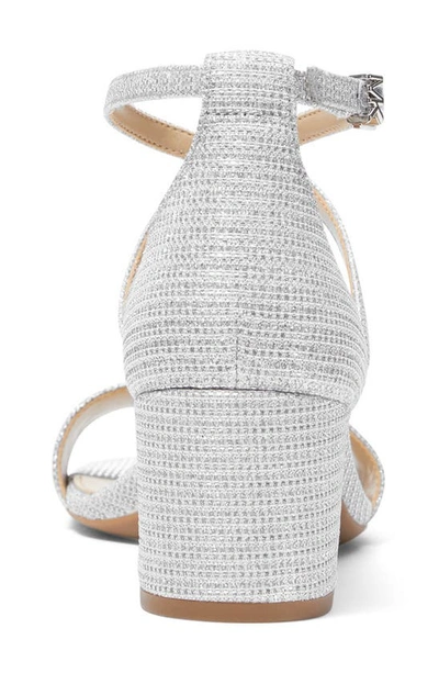 Shop Michael Michael Kors Serena Strappy Sandal In Silver