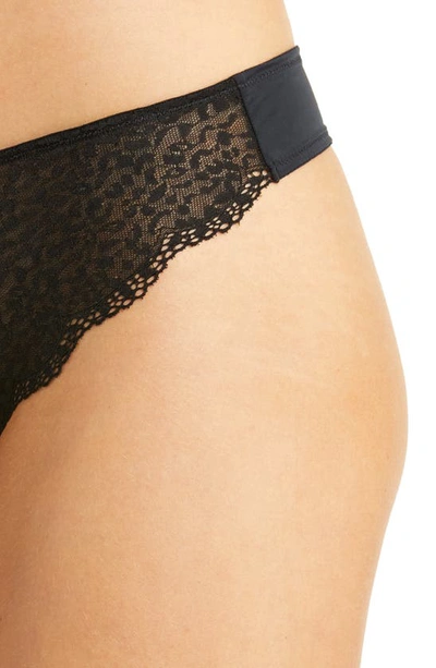 Shop Skarlett Blue Rouse Lace Thong In Black