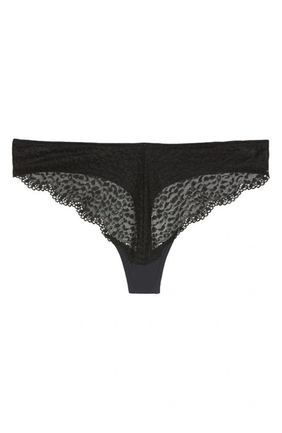Shop Skarlett Blue Rouse Lace Thong In Black