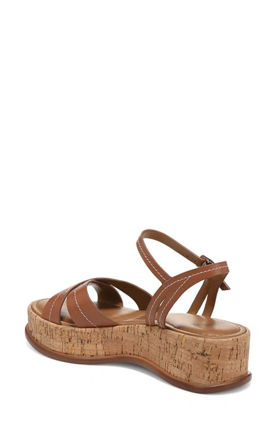 Shop Naturalizer Rikki Platform Sandal In English Tea Brown Leather