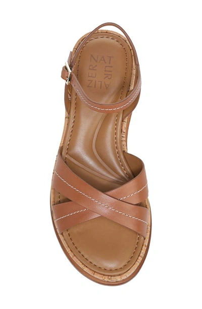 Shop Naturalizer Rikki Platform Sandal In English Tea Brown Leather