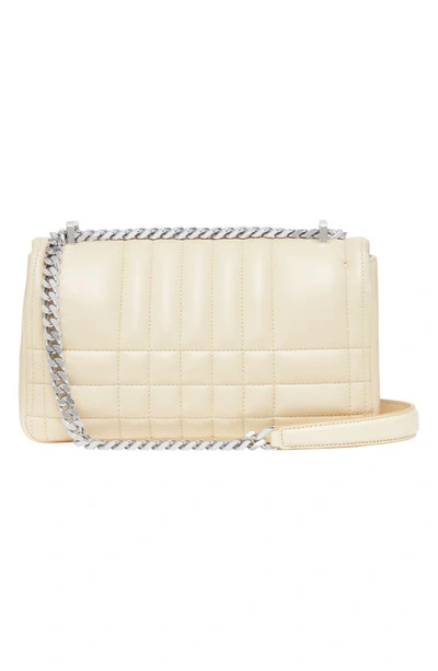 Shop Burberry Small Lola Quilted Leather Crossbody Bag In Pale Vanilla