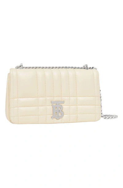 Shop Burberry Small Lola Quilted Leather Crossbody Bag In Pale Vanilla