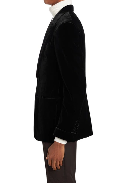 Tom Ford Shelton Fluid Velvet Cocktail Jacket In Black