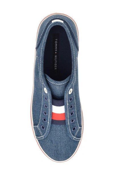 Shop Tommy Hilfiger Balie Slip-on Platform Sneaker In Medium Blue 420
