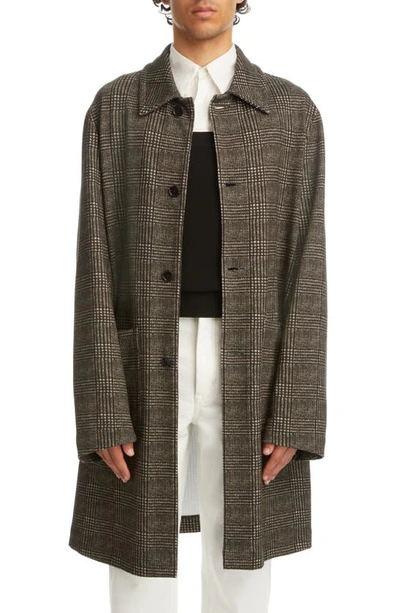Hakin Cotton Longline Coat In 802 Grey