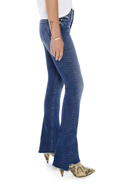 Shop Mother The Runaway Frayed Step Hem Skinny Flare Jeans In Manana Mi Amour